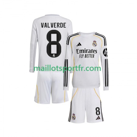 Maillot de Foot Real Madrid Valverde 8 Enfant Domicile 2025/26 ML